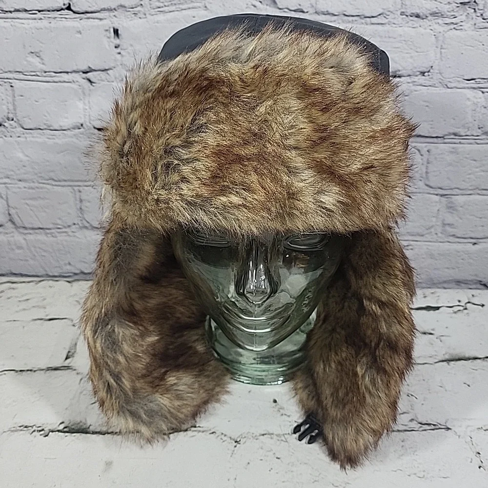 Tough Outfitters Trapper Hat One Size Faux Fur Warm Waterproof Winter Snow Hat